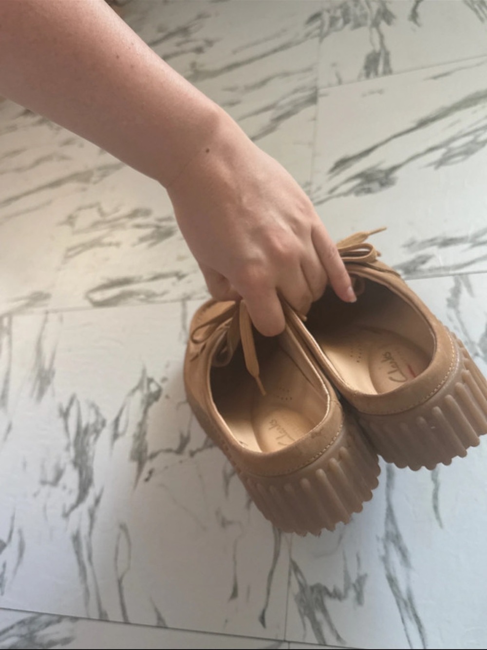 Women’s Clarks Platform Creeper Loafers in Tan Torhill - Picture 8 of 11